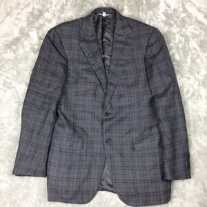 CANALI Sport Coat‎ Windowpane Plaid Silk Wool Blazer Jacket 40R